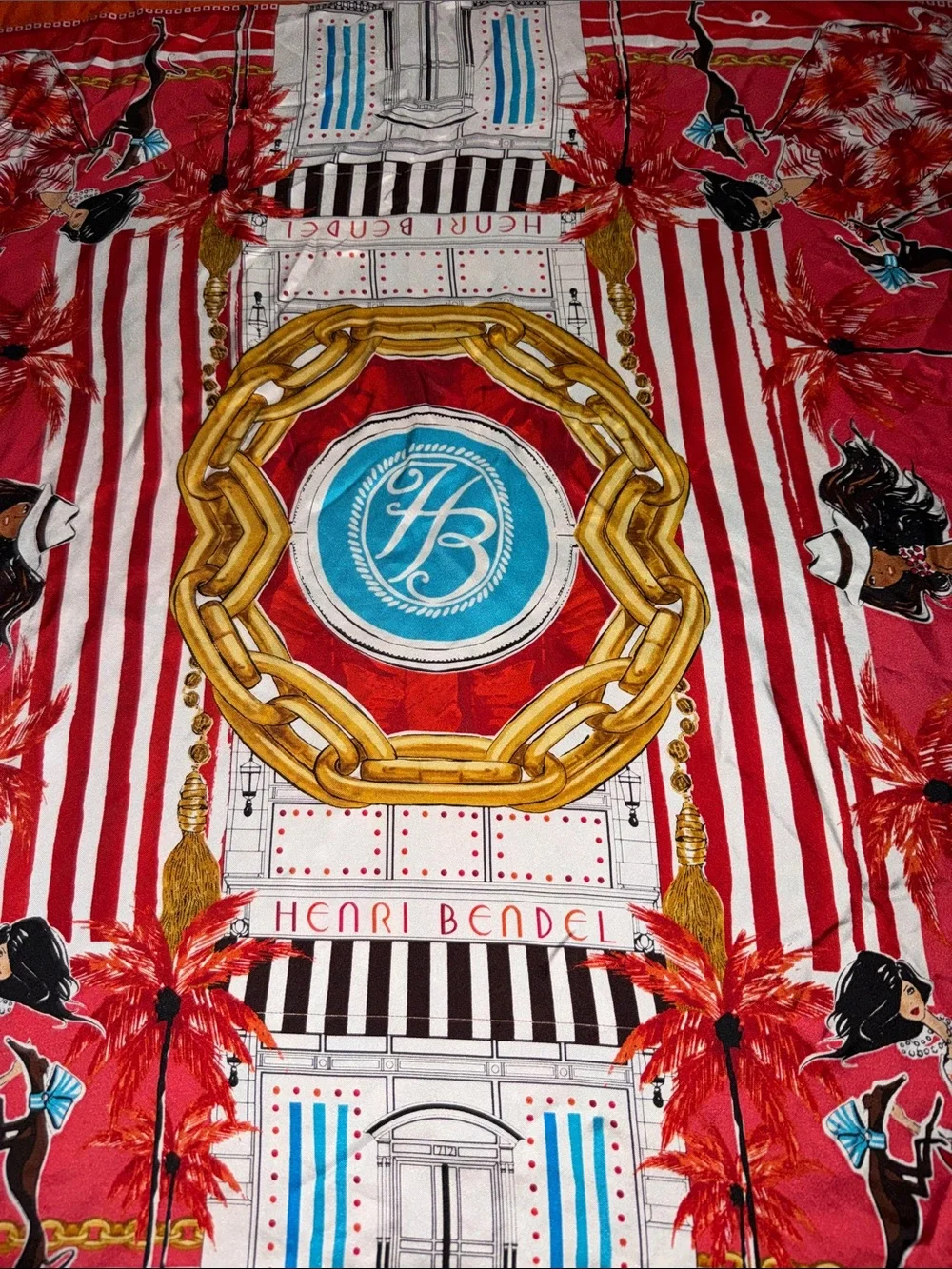 RARE Signed Henri Bendel ~ Izak Zeno Limited Edition Silk Scarf~ 